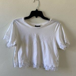 Topshop white crop top